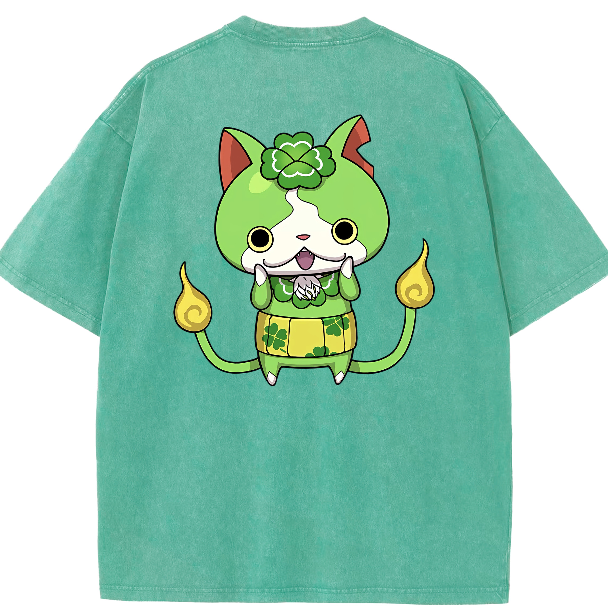 妖怪ウォッチ Yo-kai Watch 綿100% ヴィンテージ風 半袖Tシャツ（背面プリント）
